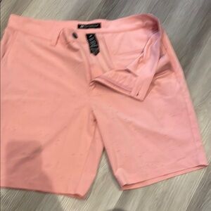 Travis Mathew Pink Flat Front Shorts